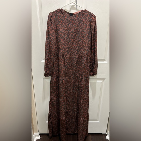 Pashmina Brand Maxi Dress Boho Floral Puff Sleeve Medium - Picture 5 of 7